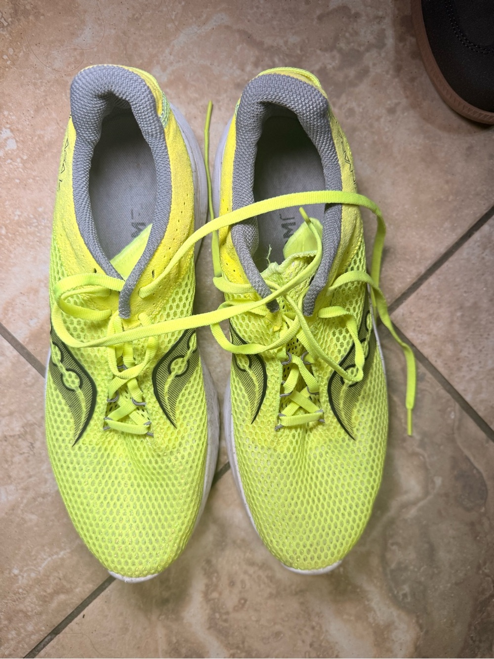 Saucony Neon Yellow Running Sneakers